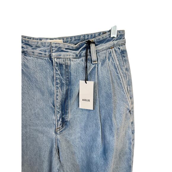 AGOLDE NWT Becker Pant Tapered Jeans Rotate Wash Size 27 Wide Leg Pleat Revolve - Picture 3 of 10